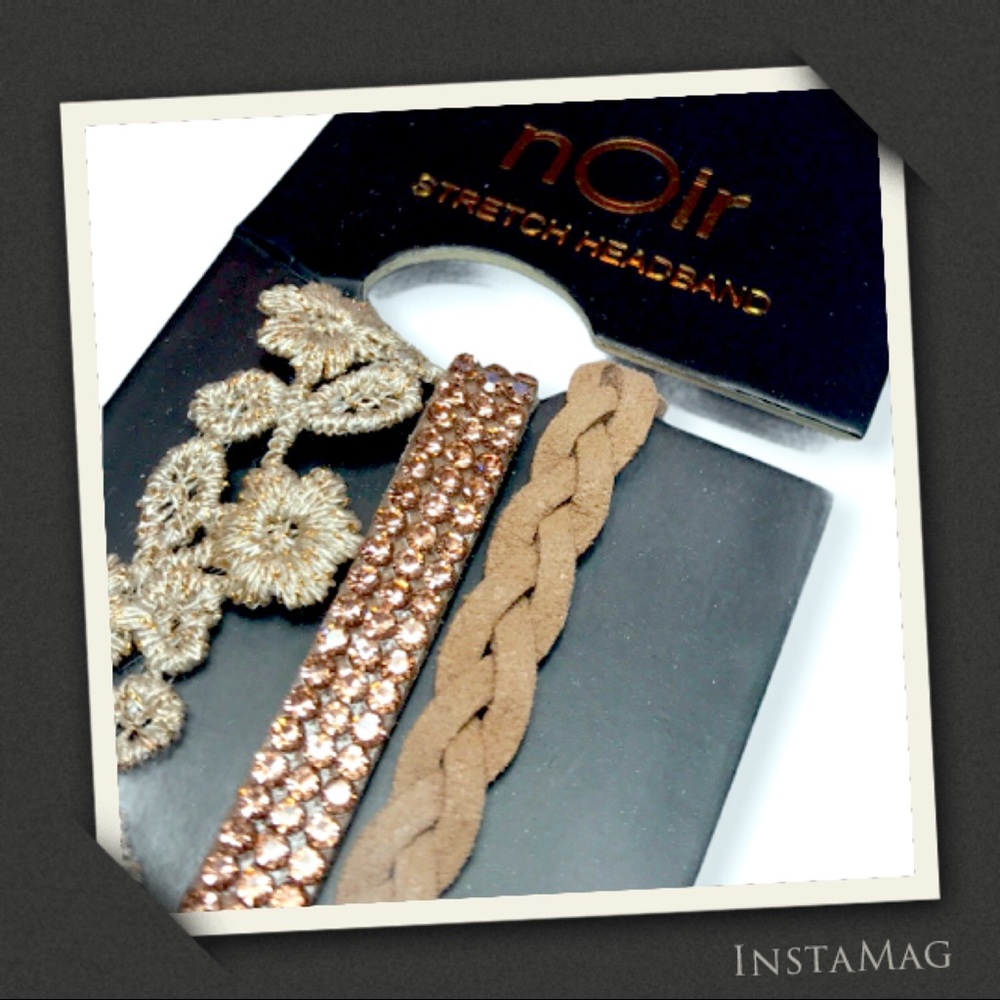 NOIR Boho Chic Stretch Headbands (Set of 3)